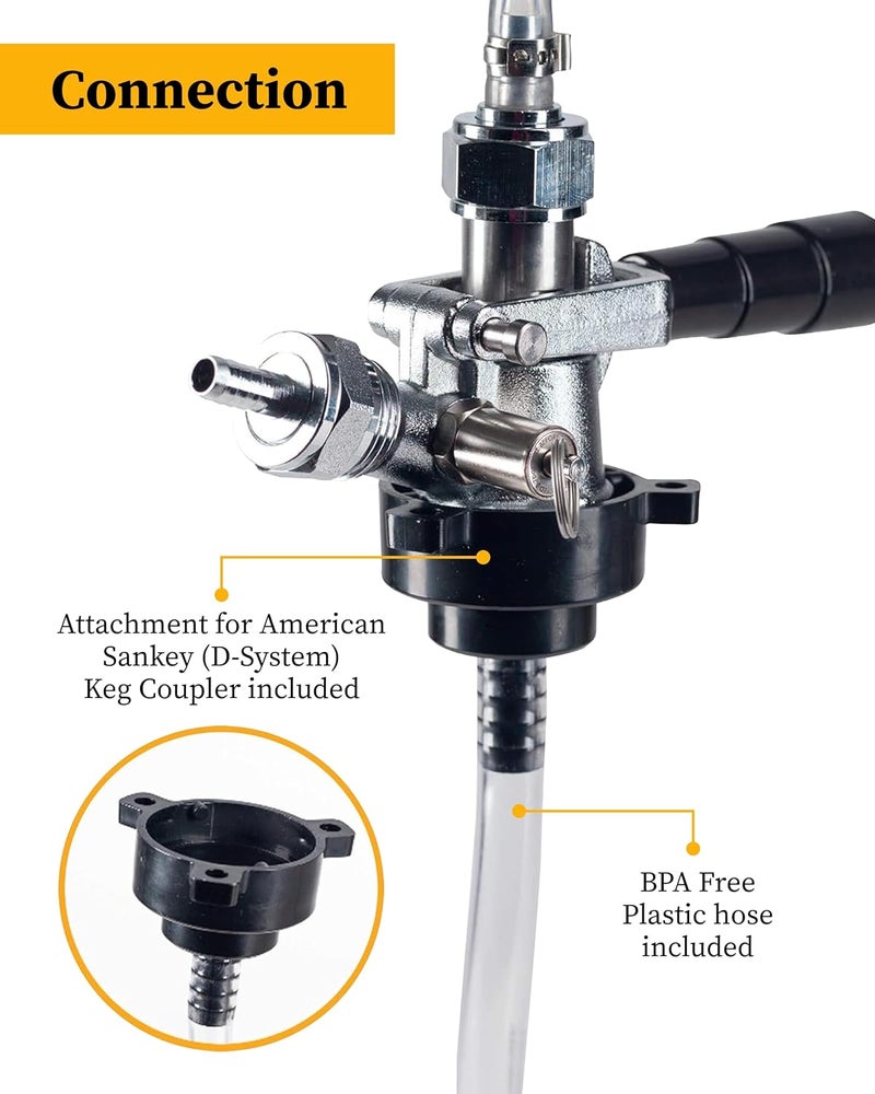 Bar-King Quick-Connect Kegerator Beer Line Cleaning kit. Now You Can Clean Your Beer Lines as Easily as Changing a Keg. (Includes Cleaning Powder) - for Standard Kegs - Image 4